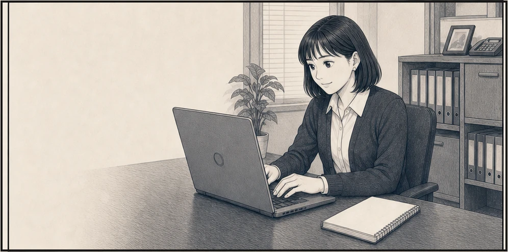 亜希が事例や料金、FAQを追加するが、訪問数と問い合わせの差に気づく・コマ1